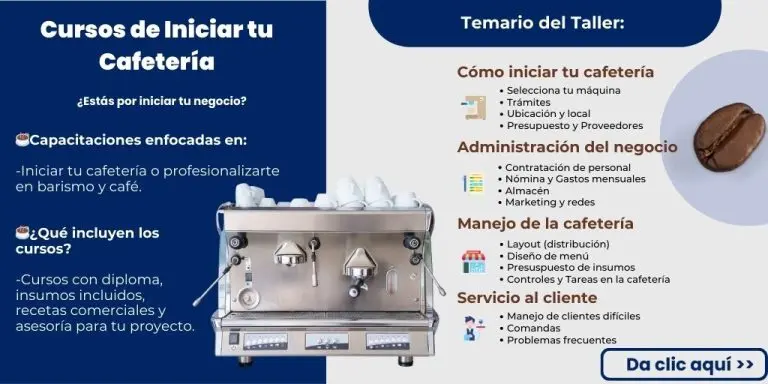 Cursos iniciar una cafetería 