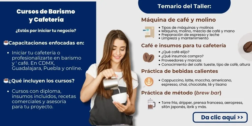 Cursps de barismo y cafetería 