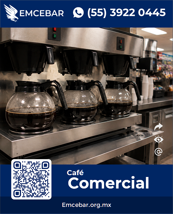 Ejemplo de jarras café comercial en máquina de establecimiento tipo tienda de conveniencia - EMCEBAR
