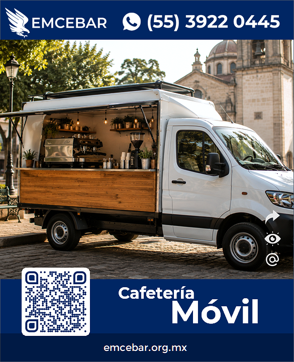 Ejemplo de Cafetería móvil tipo camioneta tipo de última milla adaptada - EMCEBAR