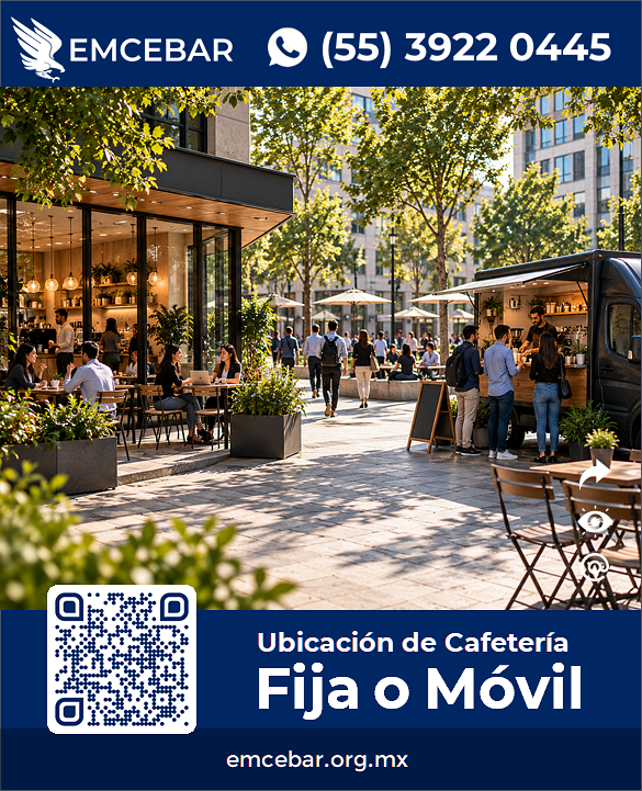 personas en diferentes ubicaciones de cafeterías tanto fija como móvil