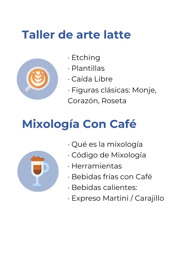 Taller de Arte Latte y coctelería con café