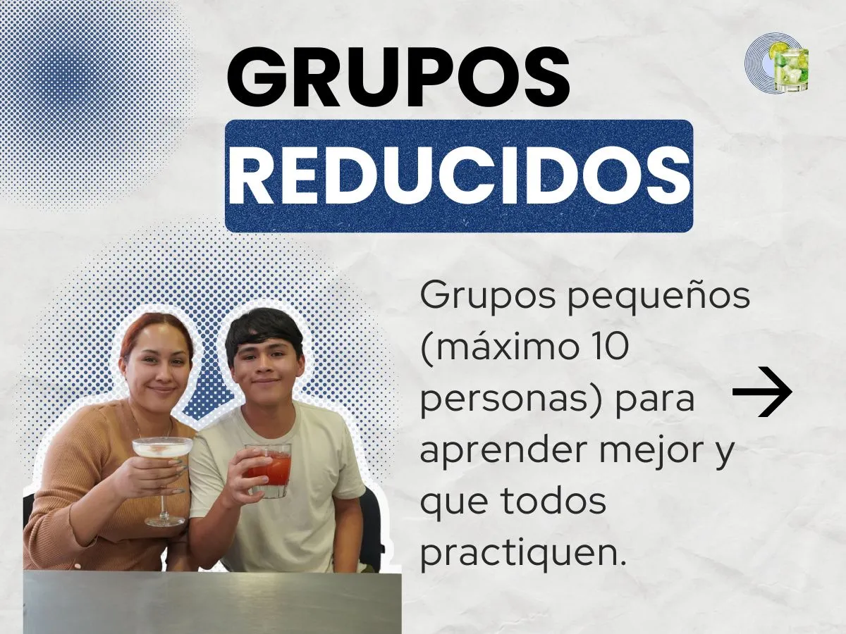 Cursos de coctelería en grupos pequeños